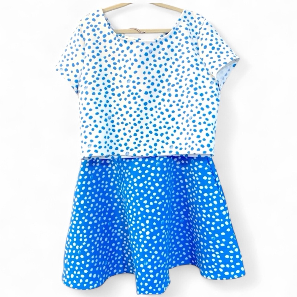 Lilly Pulitzer Girls Thelma Set Size 10 Zanzibar Blue Lilly’s Dot, HTF print